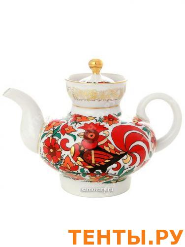 Чайник заварочный форма "Малыш", рисунок "Русский узор", Императорский фарфоровый завод Чайник заварочный форма "Малыш", рисунок "Русский узор", Императорский фарфоровый завод