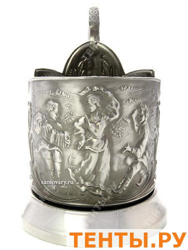 Подстаканник никелированный "Русские пляски" Подстаканник никелированный "Русские пляски"