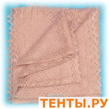 Оренбургский пуховый платок персиковый, арт. 1С329 (П3-130-10) Оренбургский пуховый платок персиковый, арт. 1С329 (П3-130-10)