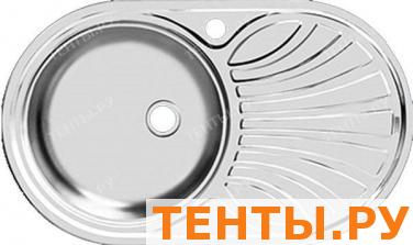 Мойка ФАВОРИТ, нерж. сталь, 760 х 470, 0.6 мм, левая, б/комп., матов., М/В Мойка ФАВОРИТ, нерж. сталь, 760 х 470, 0.6 мм, левая, б/комп., матов., М/В
