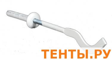 "СИМТЕК" Кронштейн для радиат., с плоским крюком, белый, 6,3 мм, с дюбелем "СИМТЕК" Кронштейн для радиат., с плоским крюком, белый, 6,3 мм, с дюбелем