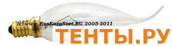 Свеча на ветру прозр. 60W Е14 Comtech Свеча на ветру прозр. 60W Е14 Comtech