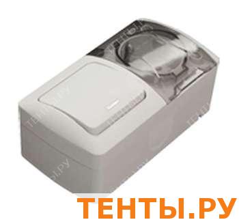 EVA Блок выкл 1 кл. свет.+роз. с/з с крышкой IP54 554-011500-921 ЕL-BI EVA Блок выкл 1 кл. свет.+роз. с/з с крышкой IP54 554-011500-921 ЕL-BI