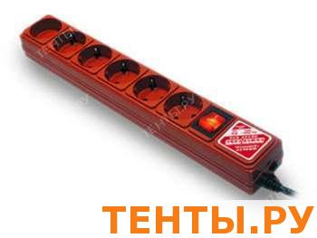 Сетевой фильтр Power Cube В 5+1роз. 3м, красный Сетевой фильтр Power Cube В 5+1роз. 3м, красный