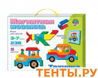 Мозаика магнитная. Техника (5 цветов, 220 магнитных фишек, 15 дополнительных элементов) Мозаика магнитная. Техника (5 цветов, 220 магнитных фишек, 15 дополнительных элементов)