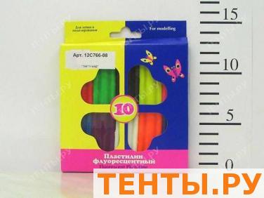 Пластилин флуоресцентный 10 цветов, 132 г. Пластилин флуоресцентный 10 цветов, 132 г.
