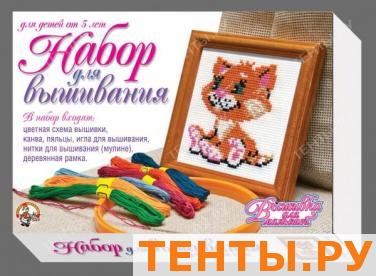 Вышивка с рамкой. Котенок Вышивка с рамкой. Котенок