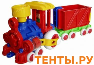 Паровозик Ромашка с вагоном Детский сад) Паровозик Ромашка с вагоном Детский сад)