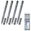 Ручки капиллярные STAEDTLER (Штедлер,Германия), НАБОР 4шт, толщ.письма 0,1/0,3/0,5/0,7мм,308WP4, чер Ручки капиллярные STAEDTLER (Штедлер,Германия), НАБОР 4шт, толщ.письма 0,1/0,3/0,5/0,7мм,308WP4, чер