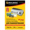 Пленки-заготовки д/ламинир-я BRAUBERG, КОМПЛЕКТ 100шт, 100*146мм, 100 мкм, 530900 Пленки-заготовки д/ламинир-я BRAUBERG, КОМПЛЕКТ 100шт, 100*146мм, 100 мкм, 530900