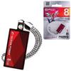 Флэш-диск SILICON POWER 8GB Touch 810 USB 2.0, скорость чтения/записи - 10/3 Мб/сек, красн, подарочн Флэш-диск SILICON POWER 8GB Touch 810 USB 2.0, скорость чтения/записи - 10/3 Мб/сек, красн, подарочн