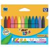 Восковые мелки BIC "Plastidecor" 12 цв., трехгр., яркие цвета, карт. упак. c европодвесом, 829773 Восковые мелки BIC "Plastidecor" 12 цв., трехгр., яркие цвета, карт. упак. c европодвесом, 829773