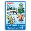 Белый картон А4 200*290мм ПИФАГОР 8л., зима, 121437 Белый картон А4 200*290мм ПИФАГОР 8л., зима, 121437