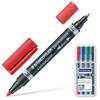 Маркеры перм. (нестир.) STAEDTLER (Штедлер,Герм),НАБОР 4шт,"Lumocolor Duo"двухст,кр,0,6/1,5мм,348WP4 Маркеры перм. (нестир.) STAEDTLER (Штедлер,Герм),НАБОР 4шт,"Lumocolor Duo"двухст,кр,0,6/1,5мм,348WP4
