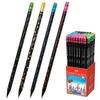 Карандаш чернографитный FABER-CASTELL, 1 шт., "Party", HB, черное дерево, цвет корпуса 4 дизайна ассорти, с ластиком, 116873 Карандаш чернографитный FABER-CASTELL, 1 шт., "Party", HB, черное дерево, цвет корпуса 4 дизайна ассорти, с ластиком, 116873
