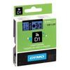 Картридж для принтеров этикеток DYMO D1, 9 мм х 7 м, лента пластиковая, чёрный шрифт, голубой фон, S0720710 Картридж для принтеров этикеток DYMO D1, 9 мм х 7 м, лента пластиковая, чёрный шрифт, голубой фон, S0720710