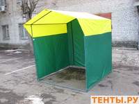 Палатка торговая, разборная «Домик» 2 x 2 из оцинкованной трубы Д 25мм. желто-зеленая - 11730 руб.