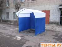 Палатка торговая, разборная «Домик» 2 x 2 из квадратной трубы 20х20 мм. бело-синяя - 13100 руб.