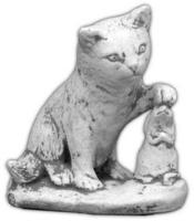 Скульптура из бетона котёнок №493 - 1890 руб.