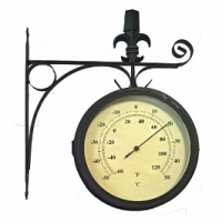 Садовые часы 1139-2-2, с термометром и на солнечной батарее - 2544 руб.