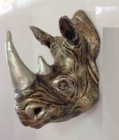 Голова носорога бронза, навесной декор - 2535 руб.