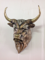 Голова быка бронза, навесной декор - 3700 руб.