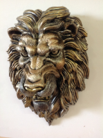 Голова льва бронза, навесной декор - 3400 руб.