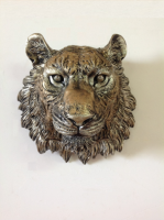 Голова тигра бронза, навесной декор - 3500 руб.