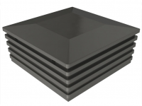 Крышка столба окрашеная HILST из алюминия 100*100мм (серый пластик)