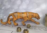 Тигр полигональный малый, цвет оранжевый/бронза полосы, L-25см H-8,5см W-4,5см - 900 руб.