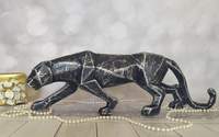 Тигр полигональный, цвет черный/серебро, L-43см H-14см  - 2000 руб.