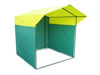 Палатка торговая, разборная «Домик» 2,5 х 2,5 желто-зеленая, каркас из  трубы  &#216; 40 мм - 29240 руб.
