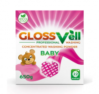 Стиральный порошок Glossvell ECO для детского белья, концентрат, 22 стирки, 650г - 540 руб.