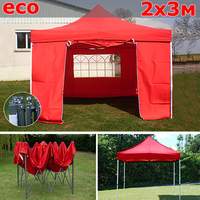 Быстросборный шатер со стенками 2х3м красный