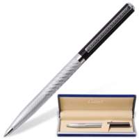 Ручка подарочная шариковая GALANT "Landsberg", корпус серебристый с черным, хромированные детали, пишущий узел 0,7 мм, синяя, 141013 - 953 руб.