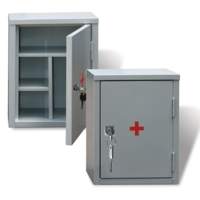 Шкафчик-аптечка металлический, навесной, внутренние перегородки, ключевой замок, 400x360x140 мм - 3061 руб.