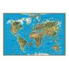 Карта настенная для детей "Мир", размер 116х79 см, ламинированная, тубус, 450