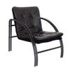 Кресло "Аксель", 610х730х760 мм, на металлическом каркасе, кожзам, черное