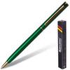 Ручка бизнес-класса шариковая BRAUBERG "Slim Green", корпус зеленый, узел 1 мм, линия письма 0,7 мм, синяя, 141404