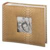 Фотоальбом BRAUBERG на 100 фотографий 10х15 см, обложка под кожу рептилии, бумажные страницы, бокс, бежевый, 390694