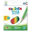 Карандаши цветные CARIOCA "Tita", 24 цвета, пластиковые, грифель 3 мм, шестигранные, европодвес, 42794
