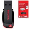 Флэш-диск 32 GB, SANDISK Cruzer Blade, USB 2.0, черный/красный, SDCZ50-032G-B35
