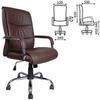 Кресло офисное BRABIX "Space EX-508", экокожа, хром, коричневое, 531164