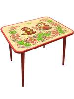 Детская мебель - стол малый с художественной росписью Хохлома "Детство", холодная роспись, арт. 82020000000 - 2590 руб.
