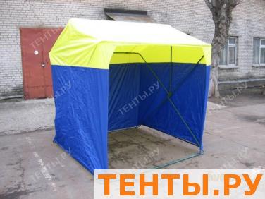 Палатка торговая «Кабриолет» 2,5x2 желто-синяя