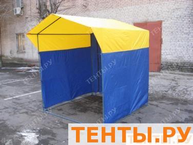 Палатка торговая, разборная «Домик» 2,0 х 3,0 из квадратной трубы 20х20 мм. желто-синяя