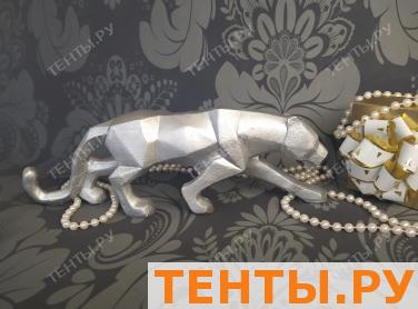Тигр полигональный малый, цвет серебро  ,L-25см H-8,5см W-4,5см