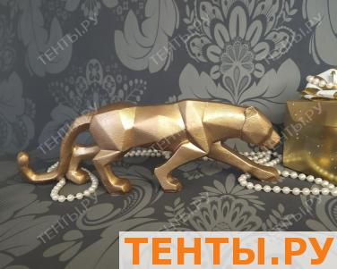 Тигр полигональный, цвет золото, L-43см H-14см 
